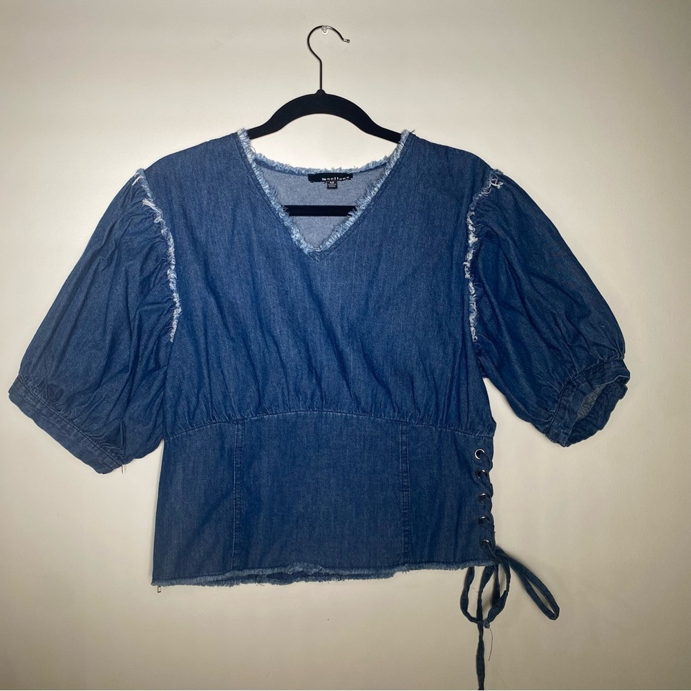 Trendy  Denim Top